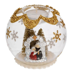 ESFERA DE CRISTAL CON LUZ CON VELA MISTERIO DORADO | BAGUTTA | 1 UNIDAD | 8057639858733