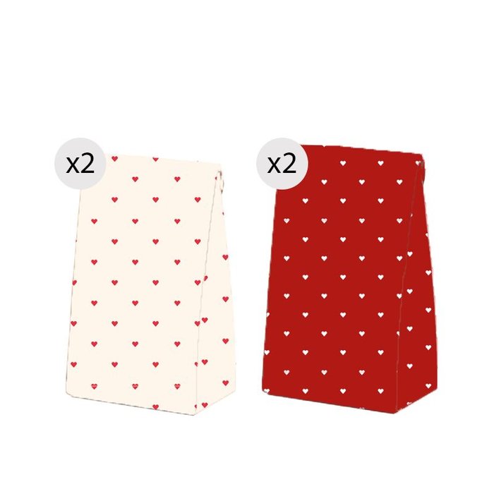 JUEGO DE 4 BOLSAS DE REGALO S AMOR | DCASA | ENVASE 12 UDS. UNIDAD | 8410000182521