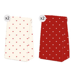 JUEGO DE 4 BOLSAS DE REGALO M AMOR | DCASA | ENVASE 12 UDS. UNIDAD | 8410000182538