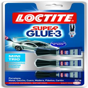 PEGAMENTO SUPER GLUE 3 1GRS MINI TRIO BLISTER 3 UNIDADES | 1 UNIDADES | (LOCTITE)