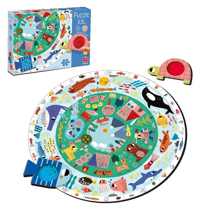 JUEGO PUZZLE XXL DESCUBRE ANIMALES | GOULA | 1 UNIDAD | 8410446531778