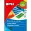 Etiquetas multifunción rojas Apli Paper Pack 100 hojas