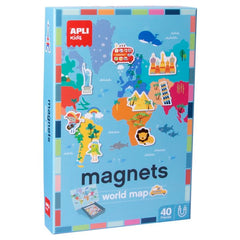 JUEGO MAGNETICO MAPA MUNDI 40 PIEZAS | APLI JUEGOS | 1 UNIDAD | 8410782164944