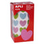 Gomets Corazón Multicolor APLI Pack 900 Uds