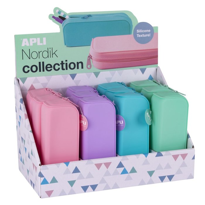ESTUCHE SILICONA SOFT NORDIK 12 UNIDADES PASTEL | APLI DISEÑO