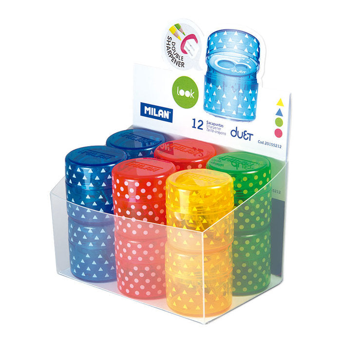 EXP, 12 AFILALAPIZ MILAN DUET LOOK DOBLE CON DEPOSITO | 12 UNIDADES | (MILAN)