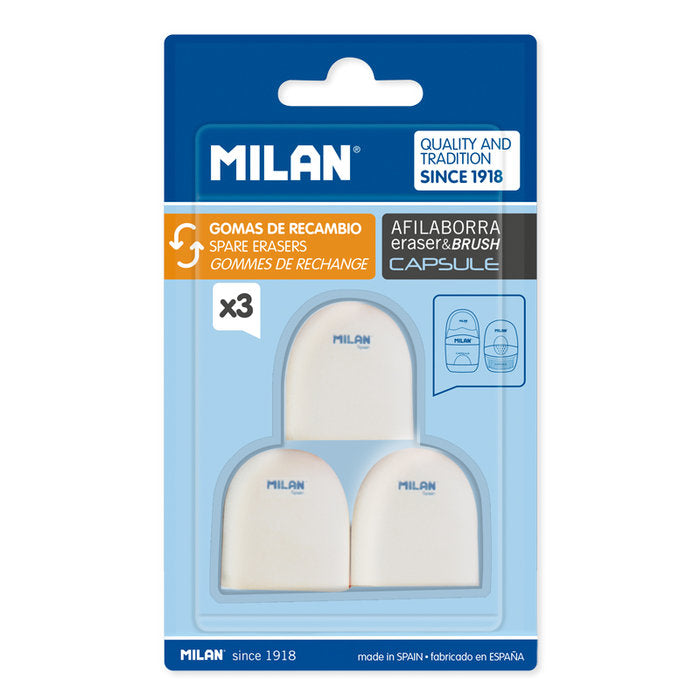 RECAMBIO AFILABORRA MILAN CAPSULE BLISTER 3 UNID | 12 UNIDADES | (MILAN)