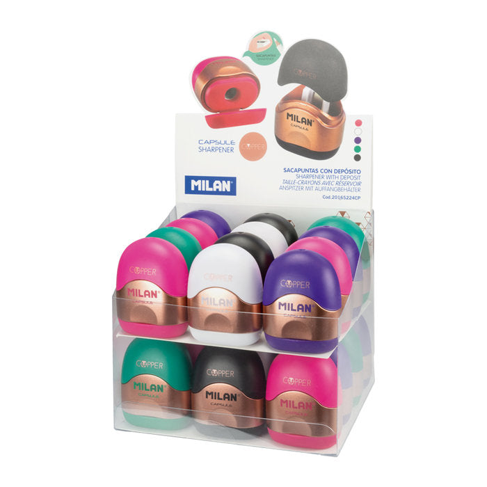 AFILALAPIZ SENCILLO CON DEPOSITO CAPSULE COPPER | 24 UNIDADES | (MILAN)