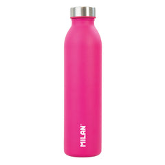 BOTELLA ISOTERMICA ACERO INOXIDABLE 0,59 L SERIE ACID ROSA | MILAN DISEÑO | 1 UNIDAD | 8411574106029