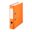 Archivador palanca folio lomo 75mm cartón forrado plastico color naranja
