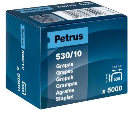 GRAPAS CLAVADORA 530/10 C/5000 UN | 1 UNIDADES | (PETRUS)