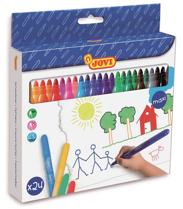 Rotulador Jovi Maxi 1724 C/24 Colores Surtidos | Jovi | Pack 1 Unidades