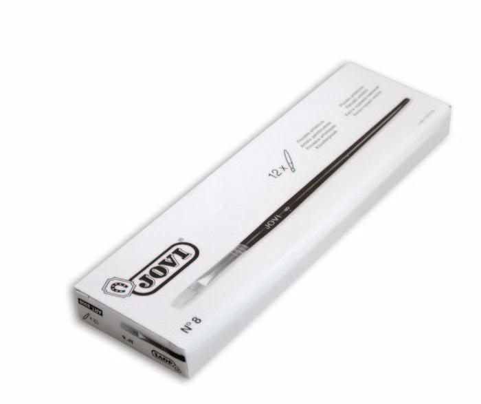 PINCEL JOVI 12UD PLANO PELO DE CERDA Nº 8 | 1 UNIDADES | (JOVI)