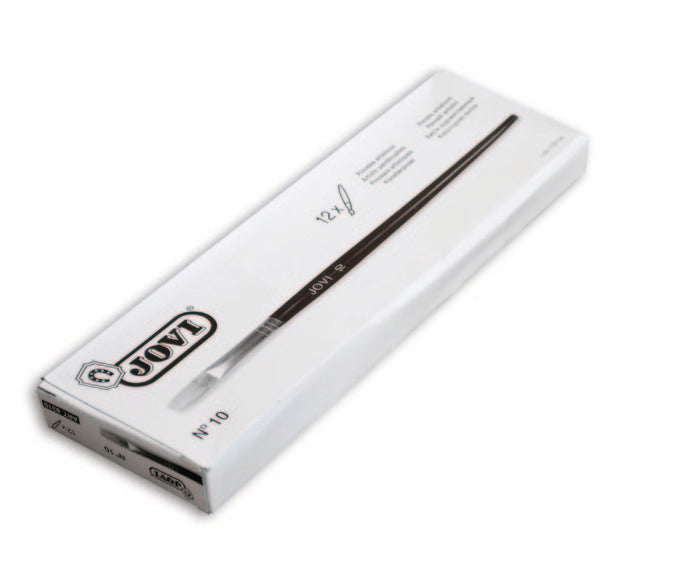 PINCEL JOVI 12UD PLANO PELO DE CERDA Nº 10 | 1 UNIDADES | (JOVI)