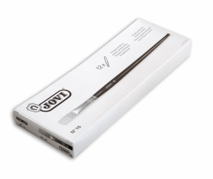 PINCEL JOVI 12UD PLANO PELO DE CERDA Nº 16 | 1 UNIDADES | (JOVI)