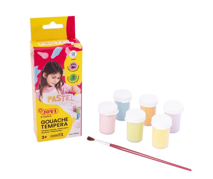 TEMPERA ESCOLAR JOVI 15 ML 6 COLORES PASTEL | 1 UNIDADES | (JOVI)