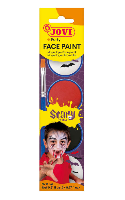 MAQUILLAJE JOVI FACE PAINT SET SCARY 3 COLORES | 1 UNIDADES | (JOVI)