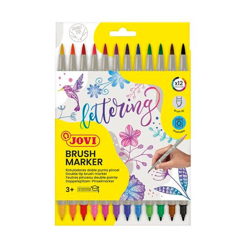 Rotulador Jovi Brush Marker Doble Punta 12 Colo Surt | Jovi | Pack 1 Unidades