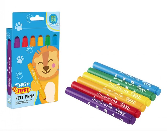 Rotulador Jovi My First Pen 6 Rotuladores Colores Surtidos | Jovi | Pack 12 Unidades