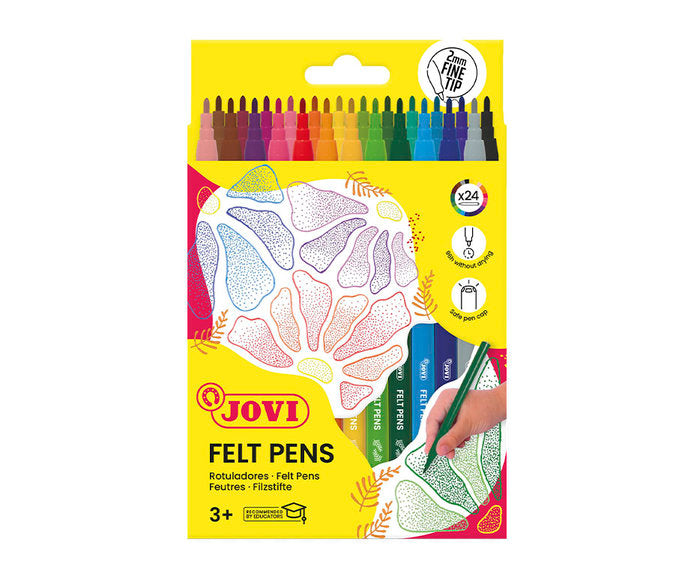 Rotuladores Jovi 24 Unidades Trazo Fino Surtidos | Jovi | Pack 1 Unidades