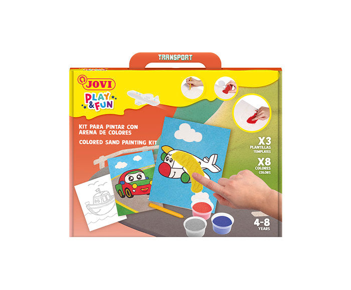KIT JOVI PINTA CON ARENA DE COLORES VEHICULOS | 1 UNIDADES | (JOVI)