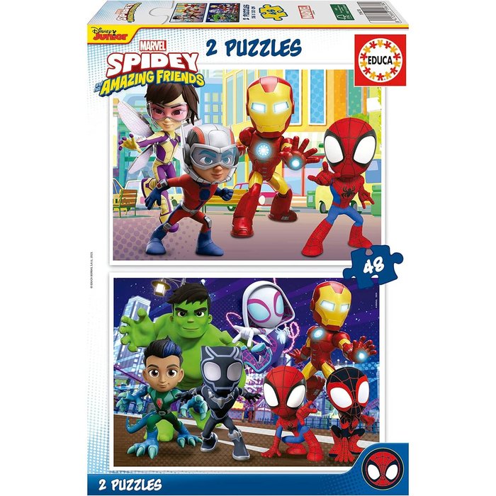 PUZZLE 2X48 SPIDEY & AMAZING FRIENDS | EDUCA-BORRAS | 1 UNIDAD | 8412668196780