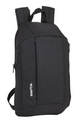 ✅ MINI MOCHILA VERTICAL BOLSILLO NEGRA SAFTA BASIC