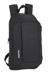 ✅ MINI MOCHILA VERTICAL BOLSILLO NEGRA SAFTA BASIC
