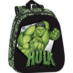 MOCHILA GUARDERIA 3D HULK 33X27CM | SAFTA, S,A,