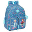 Mochila infantil Rejilla azul con bolsillos y adaptación de carro Frozen SAFTA