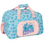 Bolsa Deporte Stitch Ohana SAFTA S.A. Azul Claro y Rosa Palo