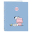 Carpeta Cartón Folio 4 Anillas Mixtas Snoopy SAFTA