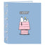 Carpeta Cartón Folio 4 Anillas Snoopy Marca Safta