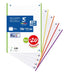 Recambio multicolor a4 100+20h 90g 4 taladros cuadricula 5x5 con 5 colores de banda vivos