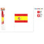 Set 10 Banderas de España 20 x 30 con Mástil Marca Colorbaby