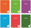 Paq/6 libreta a4 48h 90g pauta 2.5 c/m flexipac tapa plastico colores surtidos