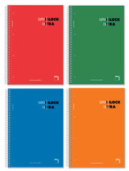 Bloc Espiral Estándar Liso 120H 90g | Pacsa | Cartón | Formato Estándar | Pack 4 Unidades