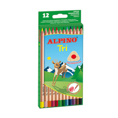 LAPIZ ALPINO TRIANGULAR 12 COLORES SURTIDOS AL000128 | 1 UNIDADES | (ALPINO)