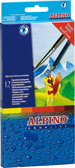 LAPIZ AQUALINE 12 COLORES CARTON | 1 UNIDADES | (ALPINO)