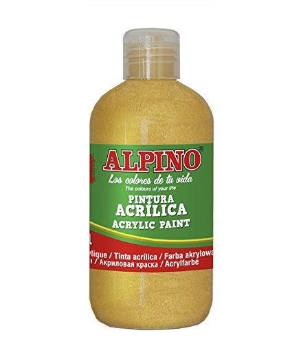 PINTURA ACRILICA ESCOLAR BOTELLA 250 ML ORO | 1 UNIDADES | (ALPINO)