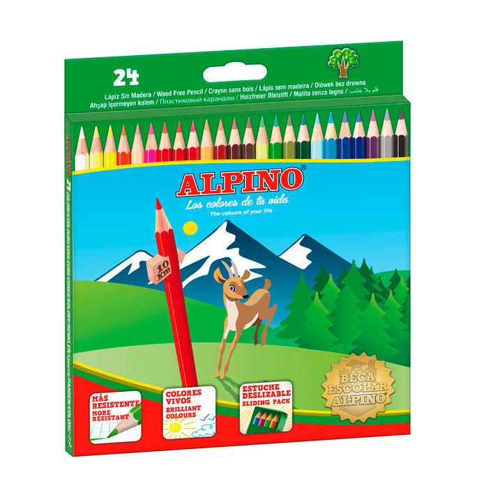 LAPIZ ALPINO 658 24 COLORES SURTIDOS | 12 UNIDADES | (ALPINO)