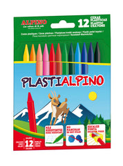 CERA PLASTIALPINO 12 COLORES SURTIDOS | 24 UNIDADES | (ALPINO)