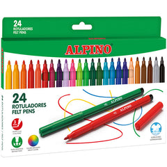 Rotulador Alpino 24 Colores Surtidos | Alpino | Pack 6 Unidades