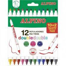 Rotulador Alpino Doble 12 Colores Surtidos | Alpino | Pack 1 Unidades