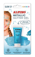 BLISTER MAQUILLAJE GLITTER GEL METALICO AZUL | 1 UNIDADES | (ALPINO)