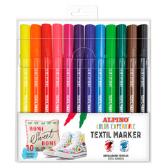 Rotulador Alpino Color Experience Textil 10 Colores Surtido | Alpino | Pack 1 Unidades