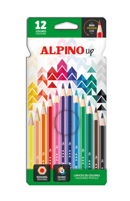 LAPICES ALPINO UP 12 COLORES SURTIDOS MINA PREMIUM | 24 UNIDADES | (ALPINO)