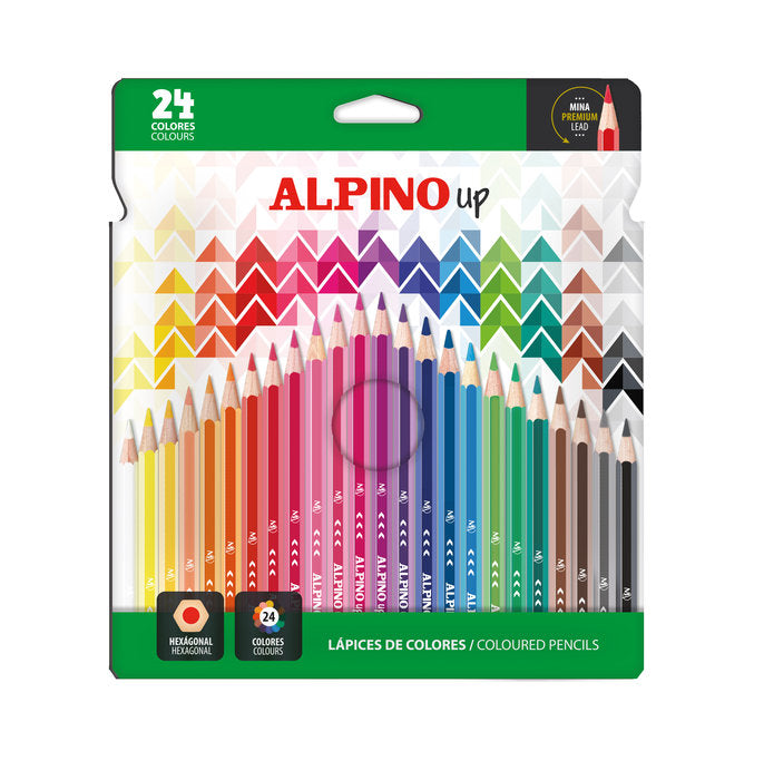 LAPICES ALPINO UP 24 COLORES SURTIDOS MINA PREMIUM | 12 UNIDADES | (ALPINO)