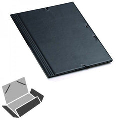 CARPETA FOLIO GOMAS SOLAPA PLASTICO NEGRO | 1 UNIDADES | (GRAFOPLAS)