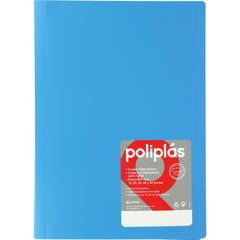 CARPETA POLIPLAS 50 FUNDAS DIN A4 AZUL CIELO | 1 UNIDADES | (GRAFOPLAS)